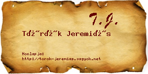 Török Jeremiás névjegykártya